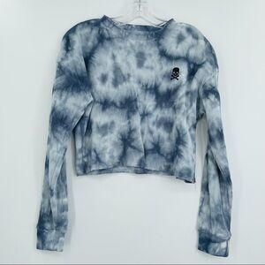 Soulcycle tie dyed cropped ribbed thermal